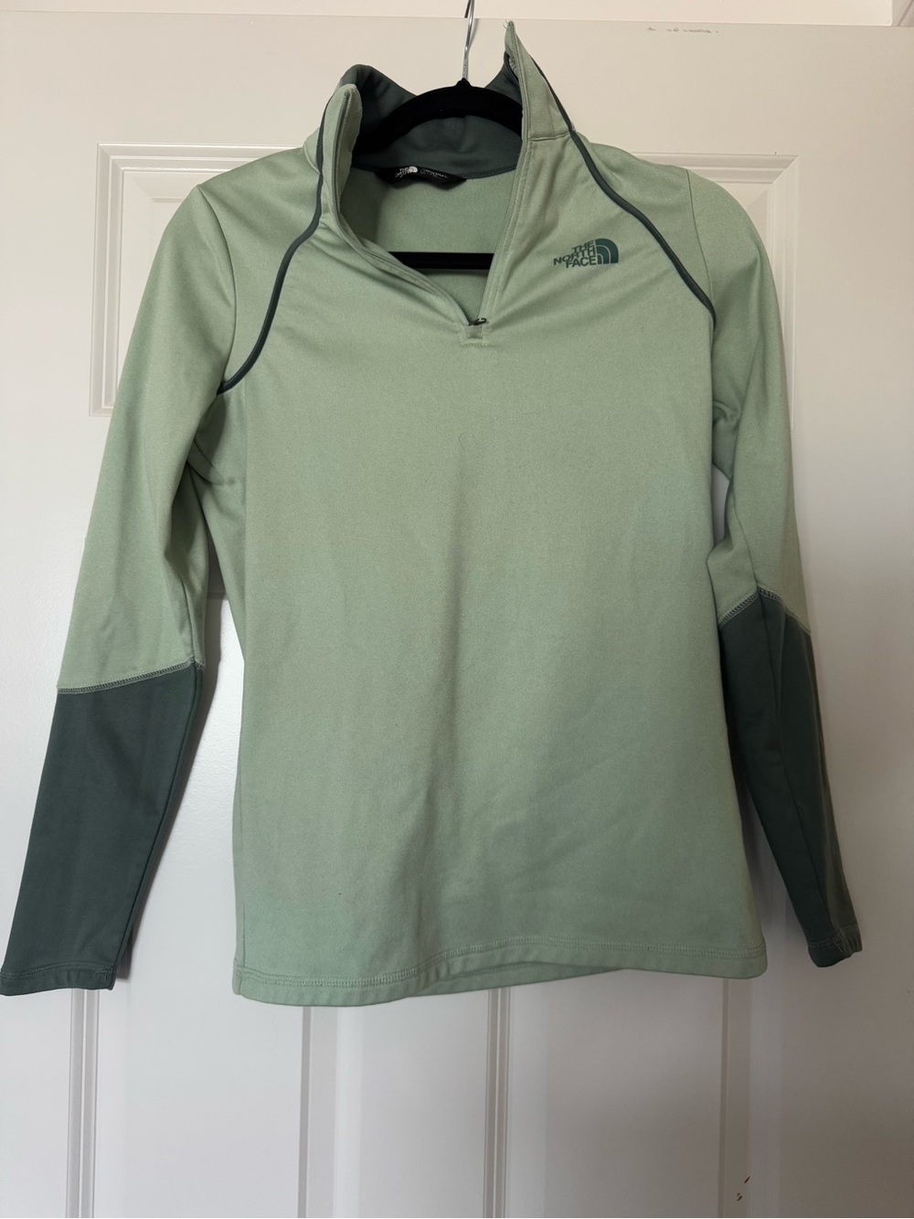 The North Face Sage Green Quarter-Zip Pullover